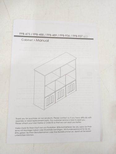 Homfa Shelf Storage Organizer with 3 Movable Drawers - 35.4" x 39.4" x 13" - White (Model: FPB-488) image 6