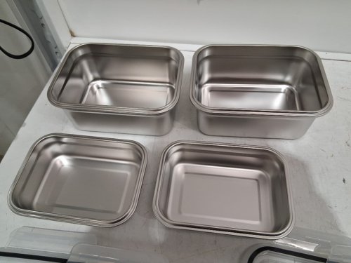8PC NEOFLAM STAINLESS STEEL CONTAINERS WITH LIDS - MULTIPLE SIZES - SILVER (MODEL: 8523323) image 3