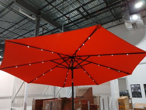 giantex outdoor patio Solar LED lights Patio Umbrella with Crank+tilt - 10ft - orange (model: op70706or) image 7