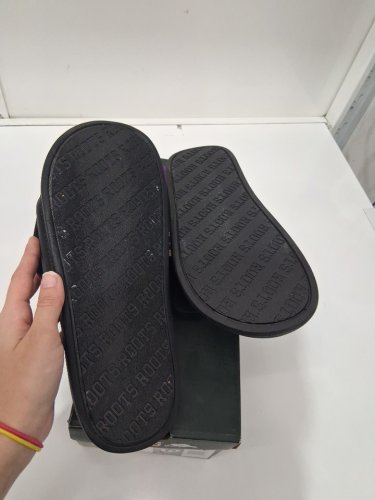 Men's Roots slide on outdoor sandals - size 10 - black ( style : 8869010) image 4