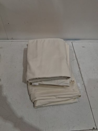 threshold rectangular machine washable tablecloth - 90" x 132" - beige image 3