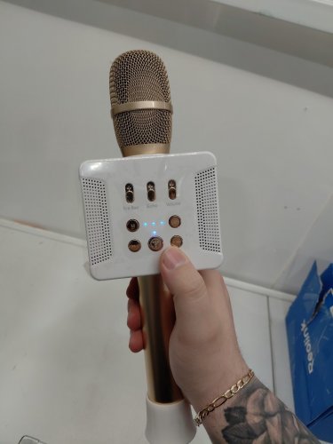 TOSING Wireless 20W Bluetooth Karaoke Microphone - GOLD image 2