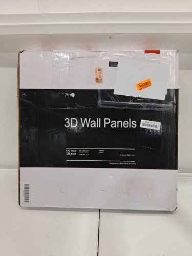 12pk Art3d  PVC 3d wall panels - 20" x 20" - black - (MODEL: A10032BK) image 4