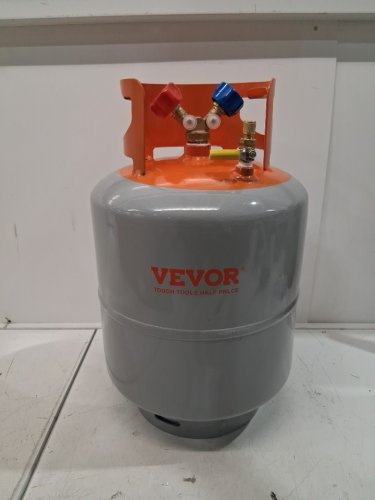 refrigerant recovery tank with double valve system - 50lb capacity - orange/grey (model: lx-33629b) image 4