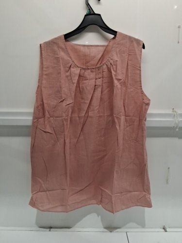WomenS Sleeveless Summer Casual Round Neck Basic BLOUSE- extra extra large-pink image 2