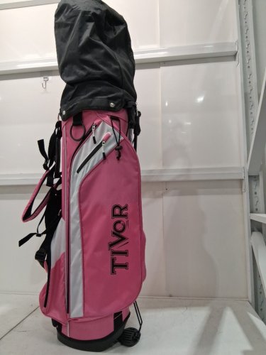 14pc TIVOR Complete Golf Set with Driver, Wood, Hybrid, 6-9 Irons, Sand Wedge, Putter, 3 Headcovers & Stand Bag – Pink/Black image 2