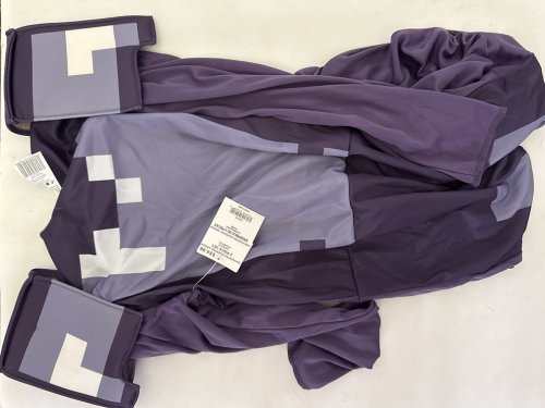 KID'S DISGUISE MINECRAFT ENCHANTED DIAMOND ARMOR COSTUME (JUMPSUIT ONLY) - LARGE (10-12) - PURPLE image 2
