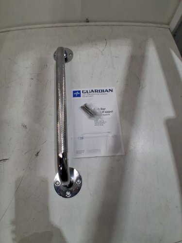 MEDLINE GUARDIAN KNURLED GRAB BAR FOR SHOWER & BATHTUB - 16” - CHROME (model: G5-016CRX1) image 3