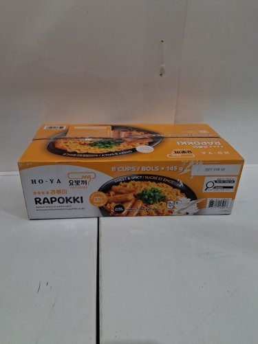 8PK HO-YA RAPOKKI INSTANT NOODLES & RICE CAKES - 145G EACH - SWEET AND SPICY image 2