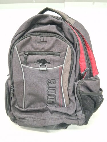roots extra space backpack - grey/red image 2
