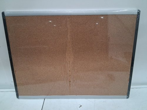 AMAZONBASICS CORKBOARD WITH ALUMINUM/plastic FRAME -  17" x 23" - Brown/Black image 3