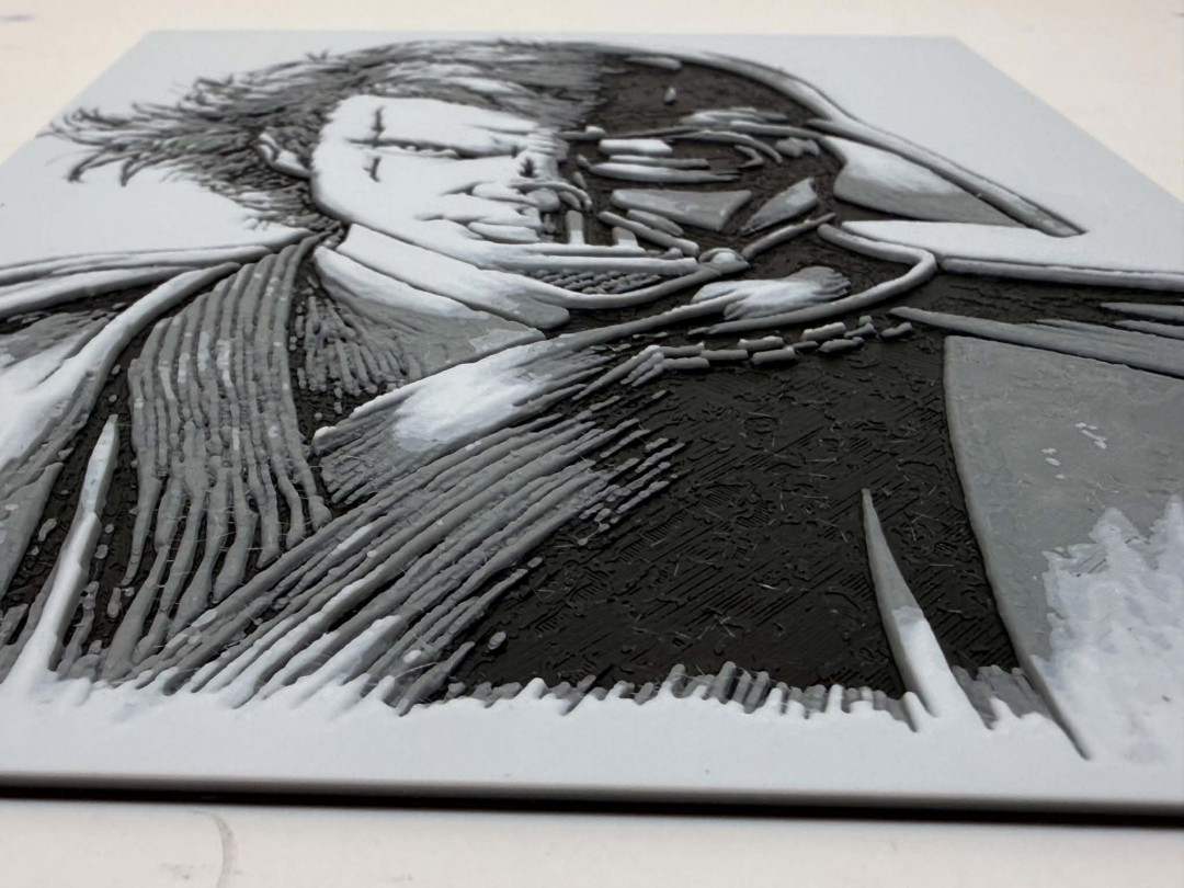 8"x6" 3D Printed- Anakin Skywalker / Darth Vader - Star Wars - Textured Photo image 2