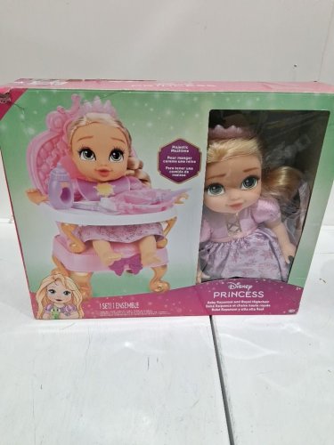 6pc disney princess baby rapunzel royal high chair play set (model: 1785012) image 2