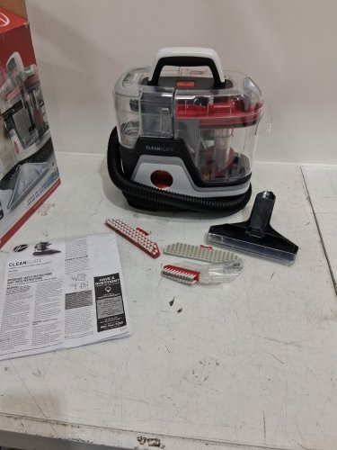 Hoover cleanslate portable carpet & upholstery spot cleaner & stain remover - 40oz dual tanks - red/grey (model: fh14001vcd) image 3