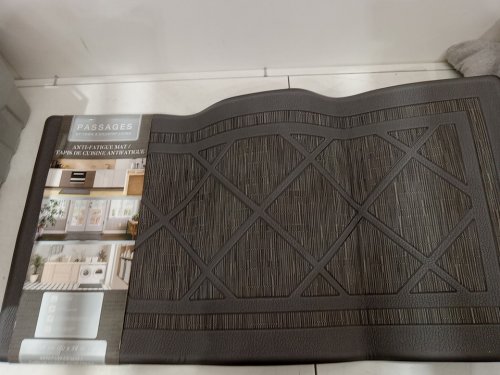 Passages by town & country living Border Comfort Kitchen Mat- 20" x 39" - grey/brown (model:1225103) image 2