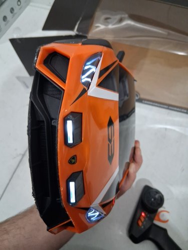 HOT WHEELS RC LAMBORGHINI HURACAN STERRATO CAR - 1:10 - ORANGE AND BLACK (MODEL: 1851591) image 6