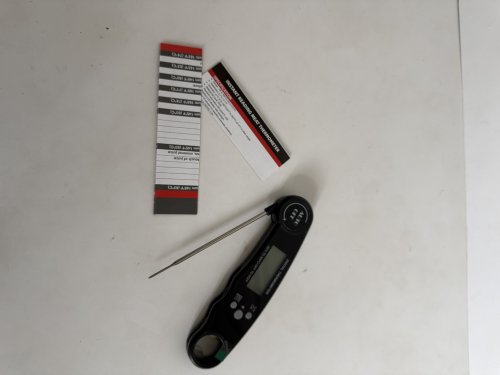 Digital Meat Thermometer for Cooking Instant Read Food Thermometer with Foldable needle - 58°F to 572°F / 4.5" - black image 3