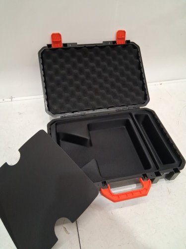 eva foam shockproof satellite kickstand case - 11" x 17" - black/red image 3