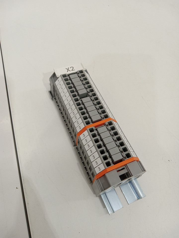 2 Supu 225 Rail Mounted X2 Terminal Block ON SUPU DIN RAIL WITH SUPU 215 CAPS (Model: CWT0096) image 3