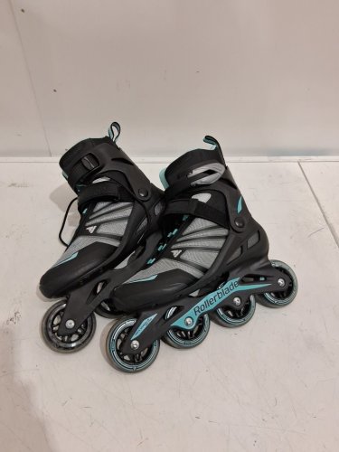 WOMEN'S ROLLERBLADE ZETRABLADE INLINE ROLLERBLADES - SIZE 8 - BLACK/BLUE image 3