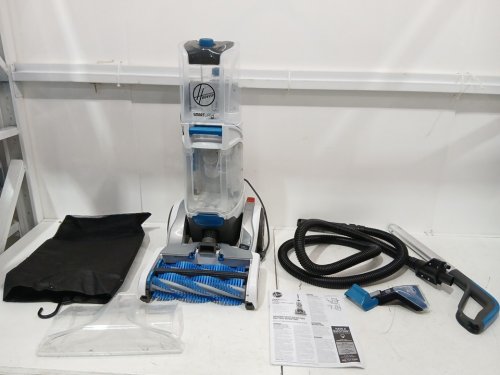 Hoover Automatic Upright SmartWash+ WET Carpet Cleaner with IntelliSense Push-Forward - 8ft Hose - white/BLUE (MODEL: FH52007VCD) image 3