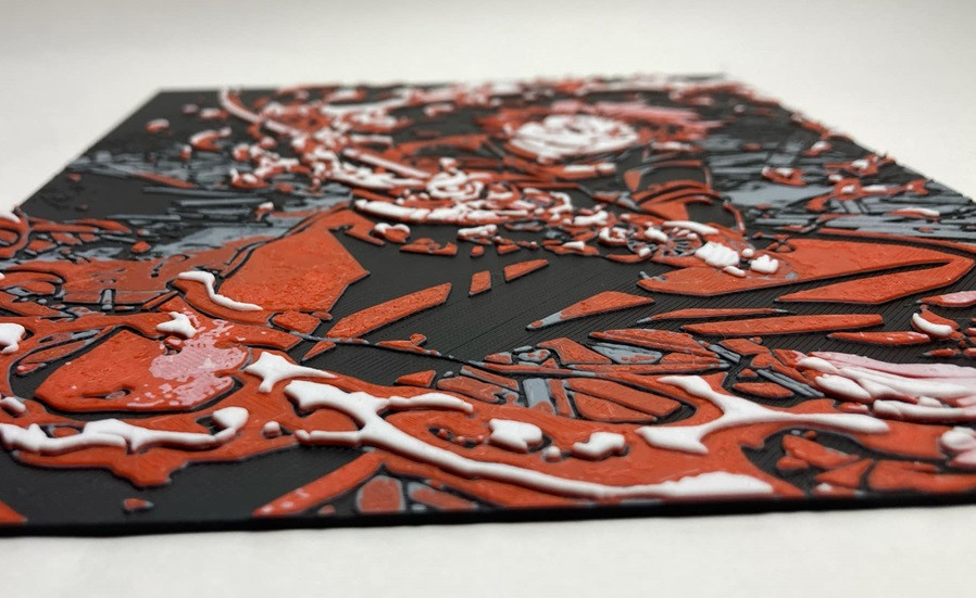 9"x7.5" 3D Printed - Tanjiro Kamado - Demon Slayer - Textured Photo image 2