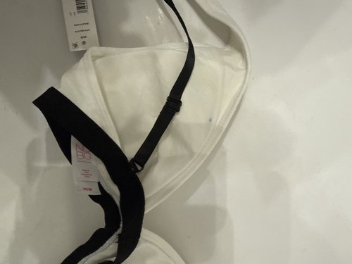 WOMEN'S NO BOUNDARIES APEX BRALETTE - MEDIUM - WHITE/BLACK image 3