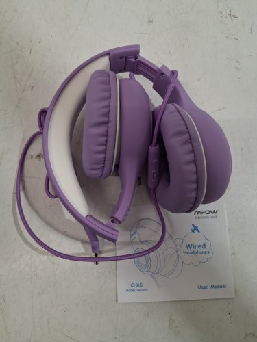 kid's mpow wired headphones - purple (model: bh297b) image 2