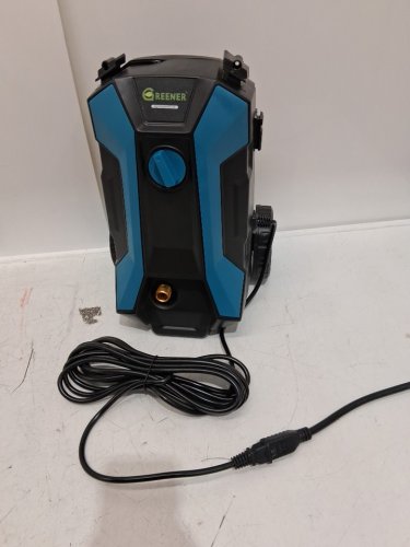 greener electric high-pressure washer with soap cannon and 23FT outlet hose - 2.4gpm - 4000PSI - Black/Blue (model: C5) image 7