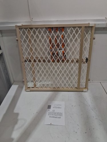 toddleroo by North States Diamond Mesh safety Gate - 26.5" - 42" x 23" - wood (model: 4600) image 3