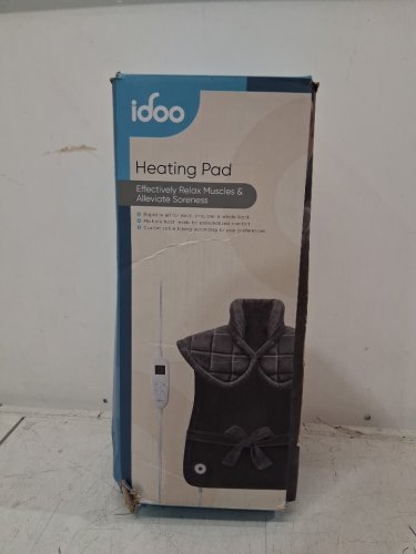 idoo effective muscle relaxation heating pad for neck, shoulders, and back - 24" x 33" - Dark Grey - (model: I-HAP04) image 2