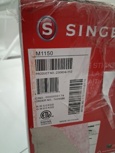 SINGER LIGHTWEIGHT & PORTABLE SEWING MACHINE WITH 45 STITCH APPLICATIONS - BLACK (MODEL: M1150) image 3