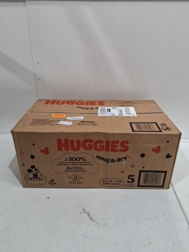 168PK HUGGIES SNUG & DRY BABY DIAPERS - SIZE 5 (27+ LBS) image 2