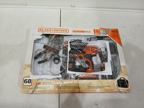 68pc BLACK+DECKER 20V MAX Lithium-Ion Drill/Driver Project Kit DIY Home Tool Set with 11-Position Clutch, Keyless Chuck, Charger, Storage Bag & Accessory Bits (model: LDX120PK) image 2