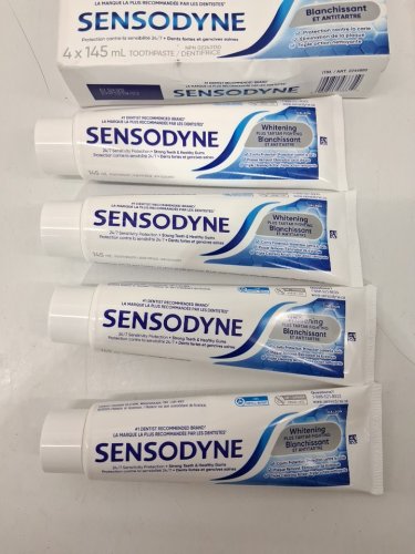 4PK SENSODYNE TRIPLE CLEANING TOOTHPASTE - WHITENING plus tartar fighting - 145ML/EACH image 3