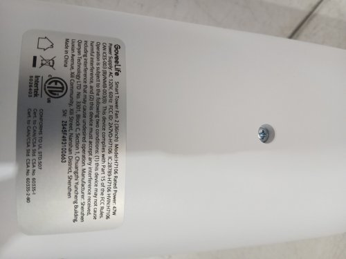 GoveeLife Smart Tower Oscillating Floor Fan with Temperature Auto Mode / App & Voice Remote / 5 Modes 8 Speeds up to 25ft / 24H Timer / 29dB Quiet Fan - 36" - white - (model: h7106) image 12