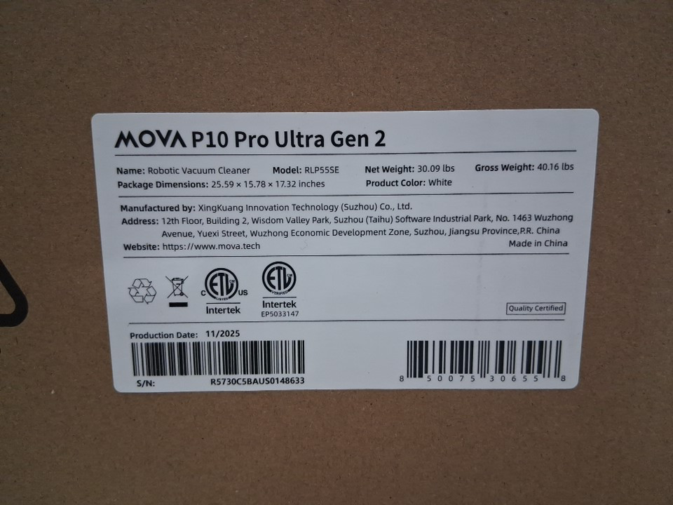 MOVA P10 Pro Ultra Gen 2 Robot Vacuum and Mop - 26000Pa Suction, 100°C Hot Water Auto Mop Washing, 1-Hour Hot Air Drying, All-in-One Dock - White - (Model: RLP55SE) image 6
