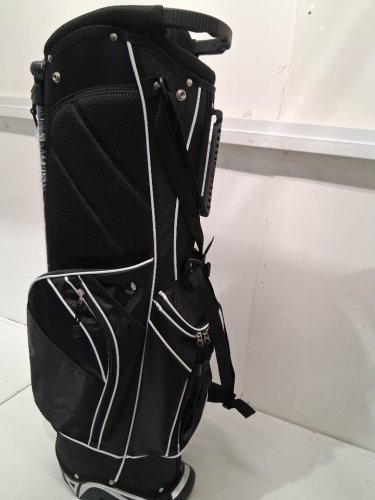 Costway Golf Stand Cart Bag with 6-Way Divider Carry Pockets - Black - (Model: SP36394BK) image 3