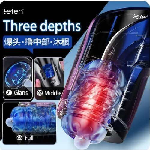 leten luxury thrusting-pro automatic masturbator - black image 2
