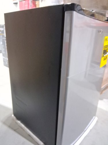 whirlpool mini refrigerator/FRIDGE with reversible door - freezer compartment - 4.3cu.ft stainless steel and black (model:wh43s1e) image 7