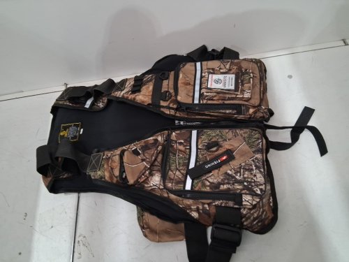 jarusite adjustable fly fishing vest with whistle - camouflage image 2