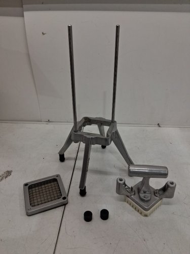 commercial vegetable and fruit cutter with grid blades for equal slices - stainless steel (MODEL: QTJ-J002) image 2