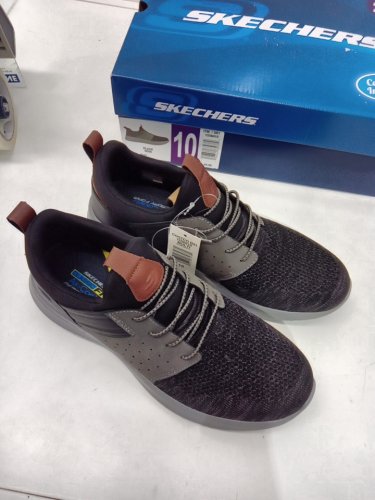 MENS SKETCHERS Low-top Trainers - SIZE 10 - grey/brown (STYLE: 1556010) image 2