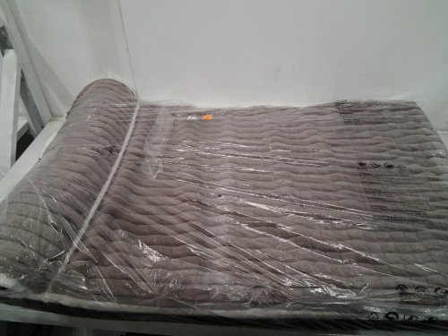 plush ribbed faux-fur pet bed and crate mat - 30" x 45" - light brown/white image 2