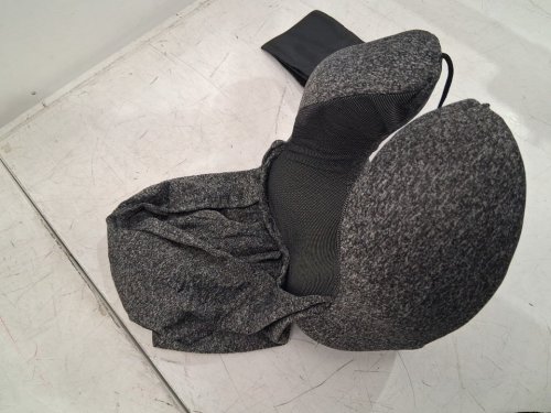 Neck MEMORY FOAM Travel Pillow with Hood - DARK GREY image 4
