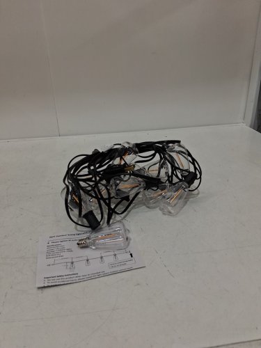 outdoor hanging led string lights - 25ft - 2200k - black image 3