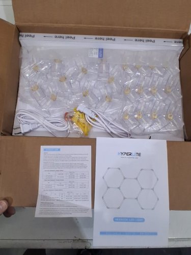 25pc hyperlite gen 2 hexagon led lights - 168w 16800LM 6500k - white (model: ‎HP-HB-BN) image 6