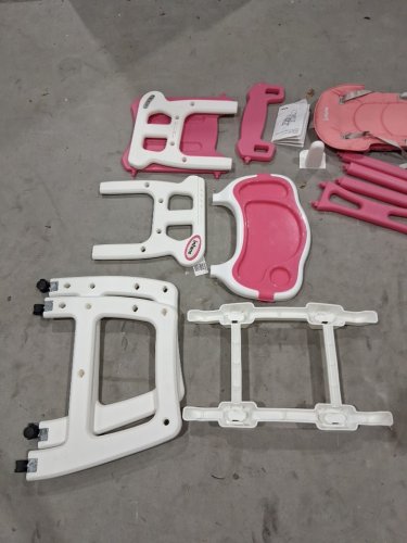 INFANS 5-in-1 convertible baby high chair - 40" x 23" x 20" - 55lbs max - pink (model: bb5604pi) image 7
