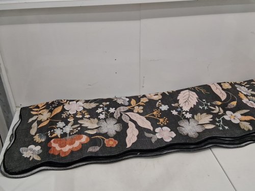 byyvoo  Boho Vintage Floral Hallway Runner Rug carpet - 3ft x 10ft, Non-Slip, Washable - multicolour image 3