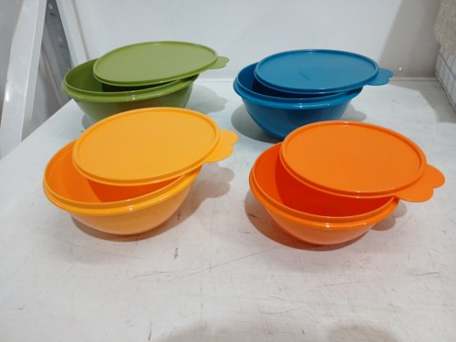 8pc tupperware Wonderlier Collection Food Storage Containers - blue/green/yellow/orange-(model:1995488) image 2
